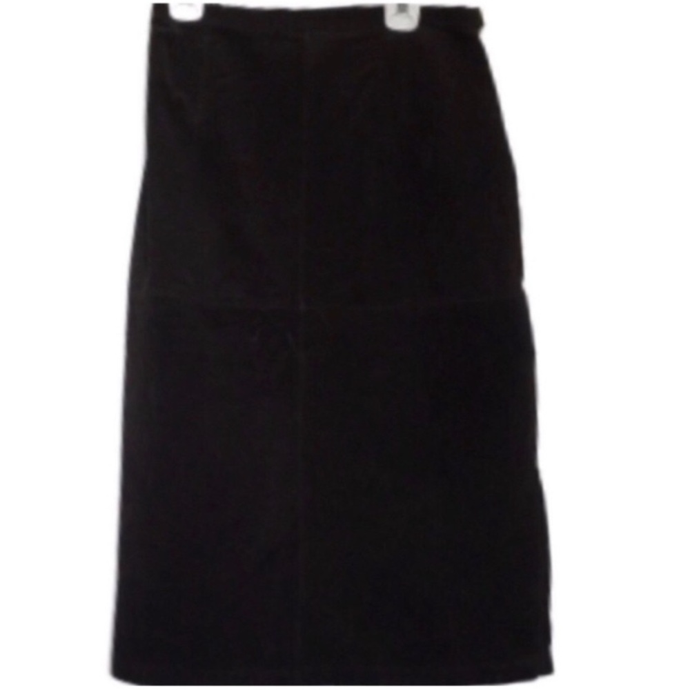 VINTAGE CYNTHIA TAYLOR Skirt Brown Leather Suede Lined Midi A Line Women’s Large